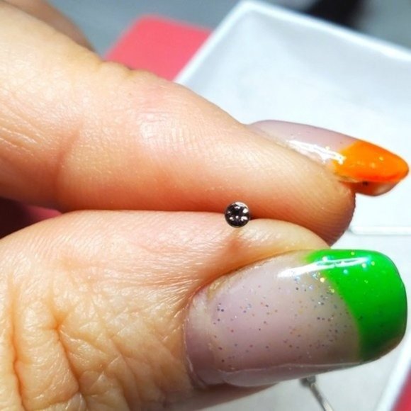 New 10 Crystal Micro Minimalist Tiny Nose Studs - Picture 8 of 16